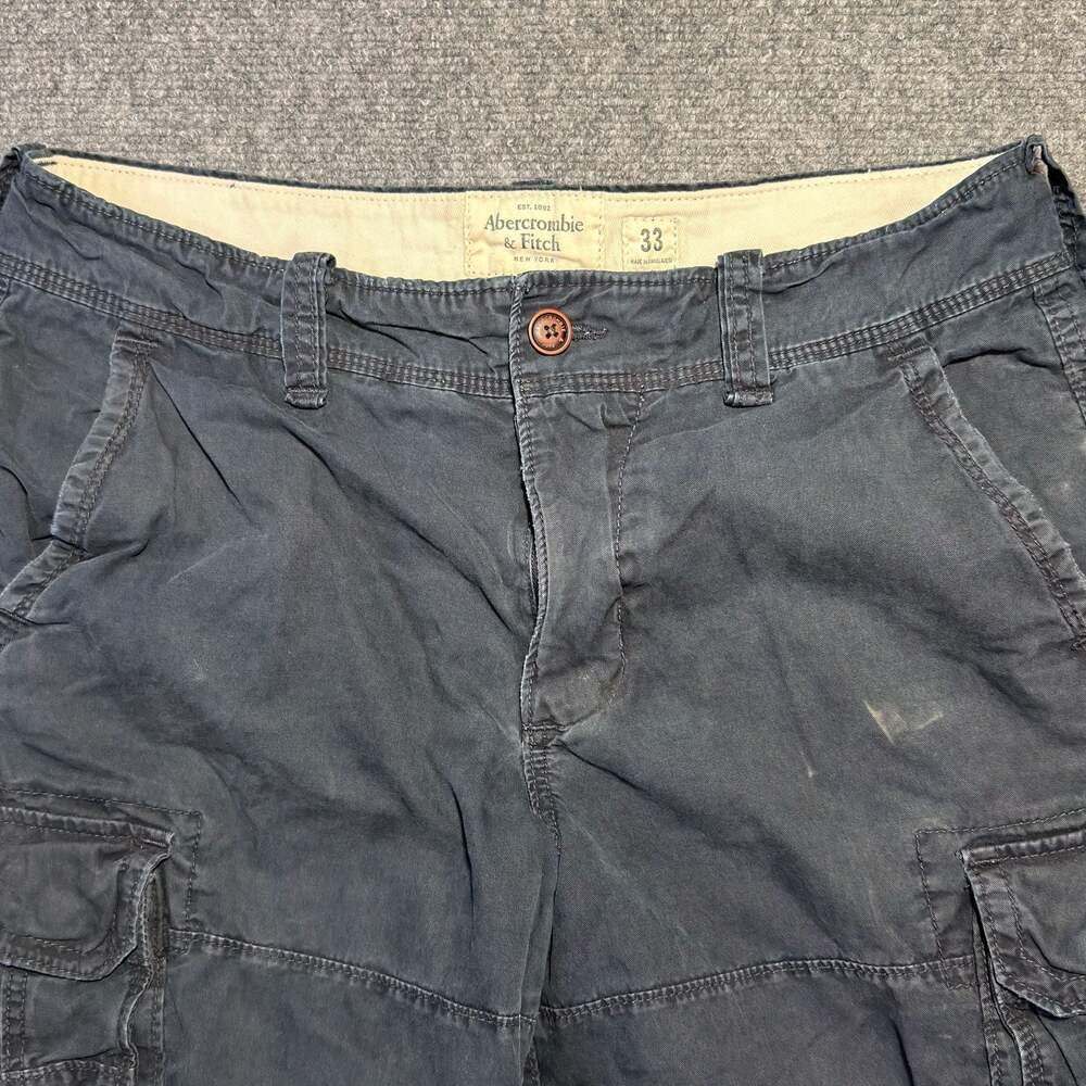 Abercrombie & Fitch Cargo Shorts Size 33 Navy Blue